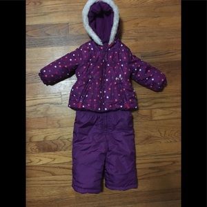 12 month snow suit w/ matching mittens